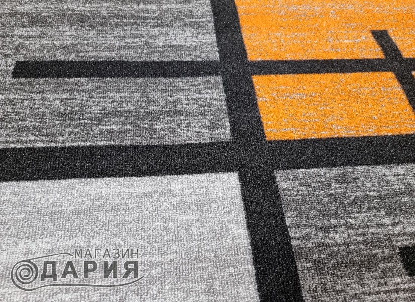 Мокетен килим ERIKA 8010 grey/orange
